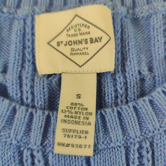St. John's Bay Crew Neck Long Sleeve Cable Knit Pullover Sweater sz S - Picture 9 of 10